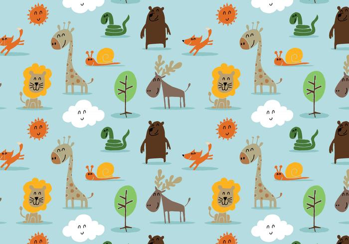 Cute Forest Animal Pattern vector