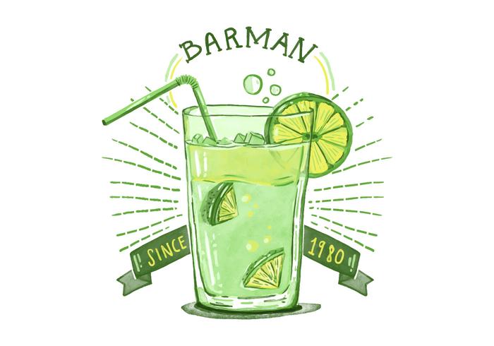 Barman Alcoholic Drink Background vector