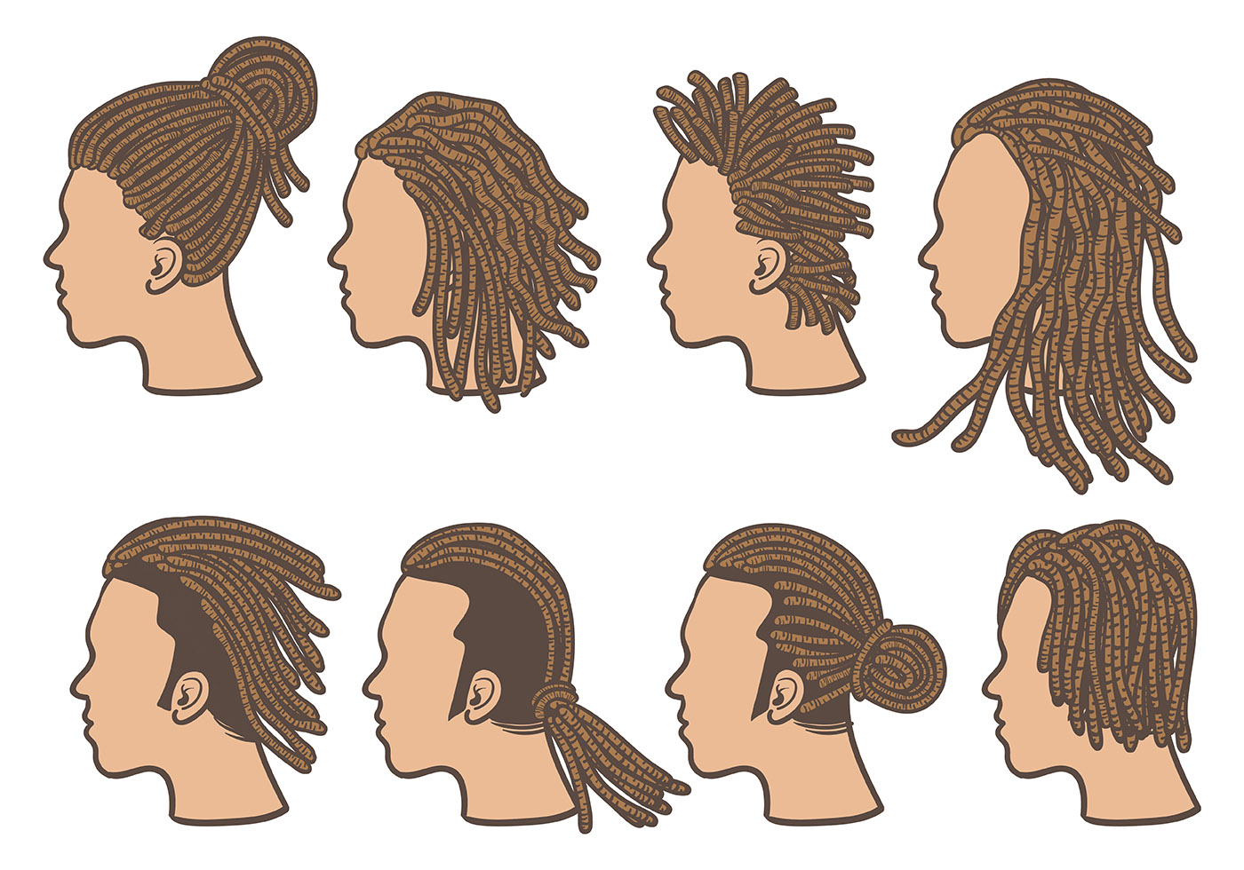 Dreads Icons Vector - Download Free Vector Art, Stock Graphics & Images