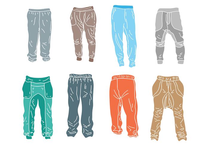 Libre Pantalones Deportivos Iconos Vector