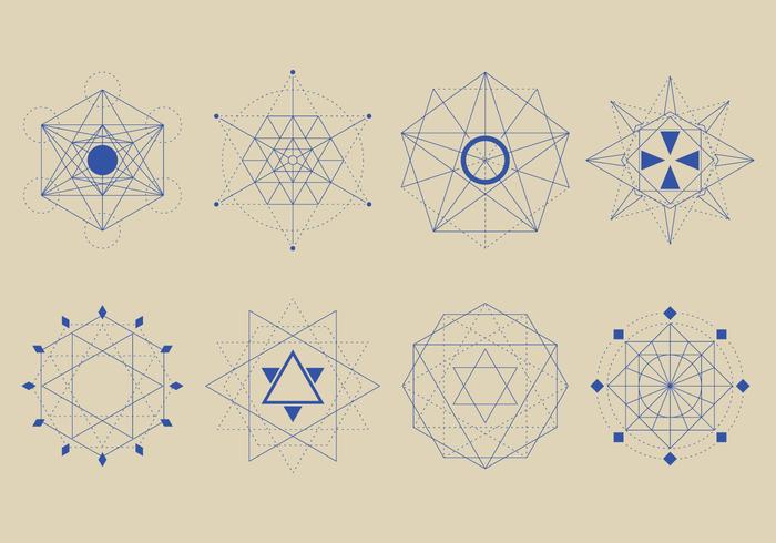 Sacred Geometry Forms Set vector