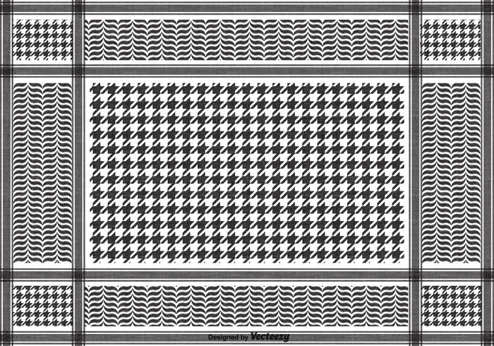 Free Vector Black Keffiyeh Pattern