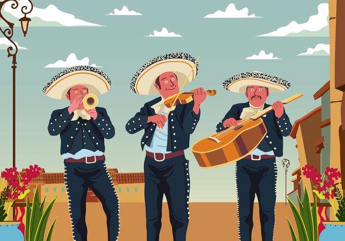 Group Of Mariachi vector