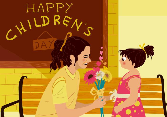 Mom Appreciate Childrens Day vector