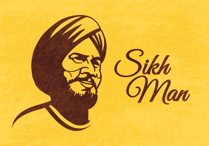 Vector Illustration of Sikh Man