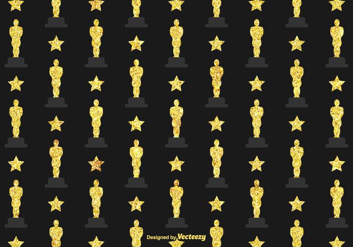 Fondo libre del vector de la estatuilla de Oscar