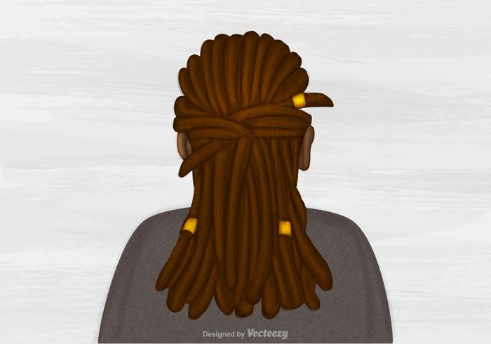 Free Vector Dreads Hairstyle Illustration