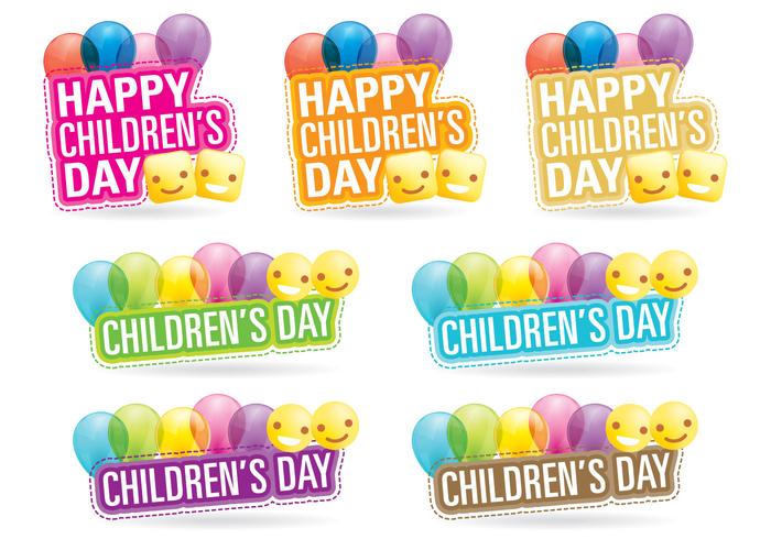 Childrens Day Titles vector
