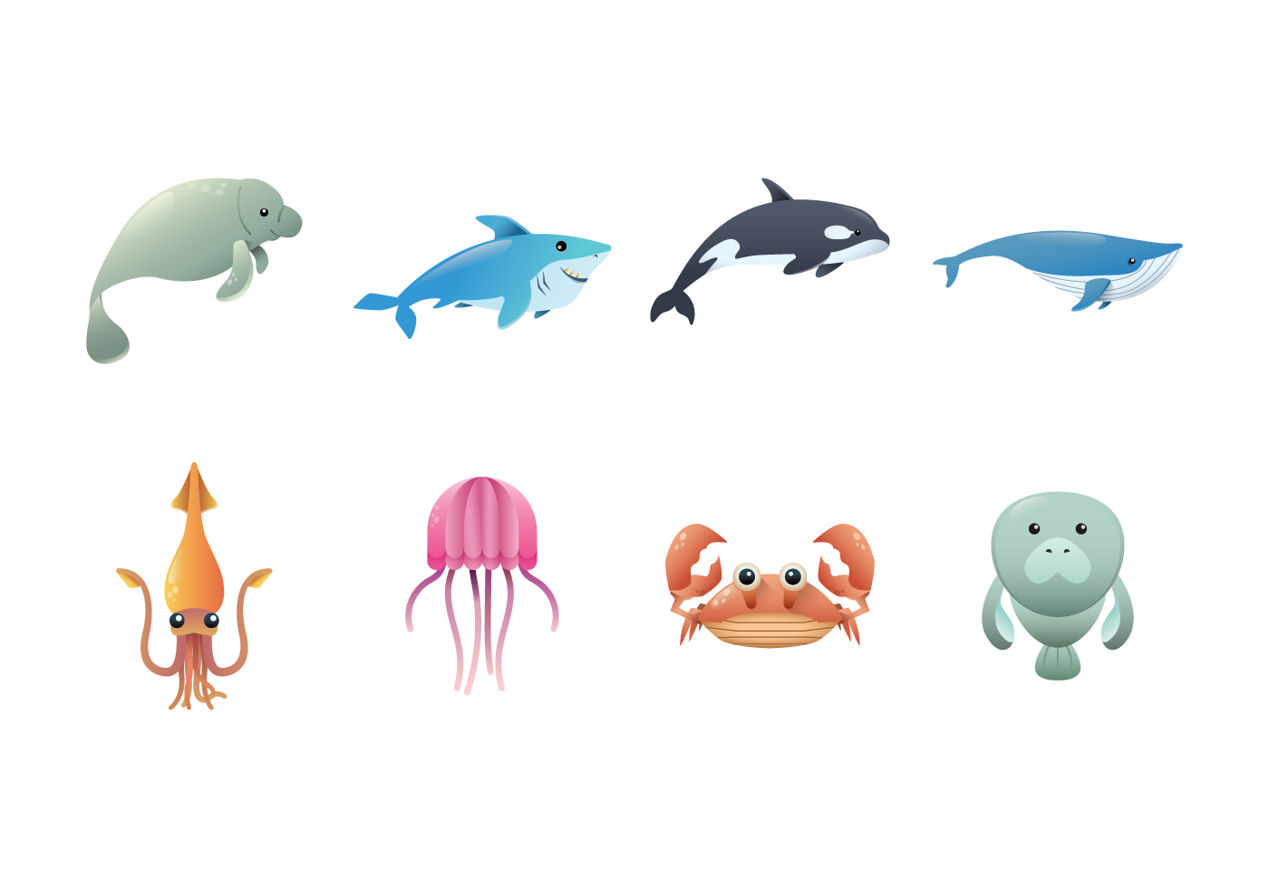 Download Sea Creature Vector - Download Free Vector Art, Stock ...