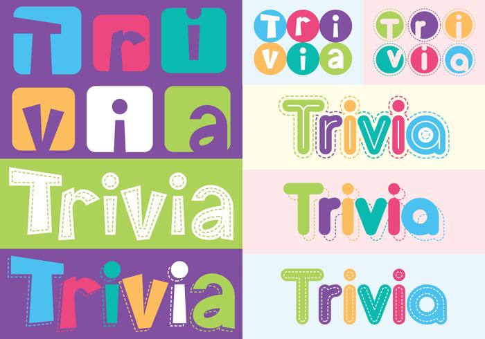 Letras de texto de trivia vector