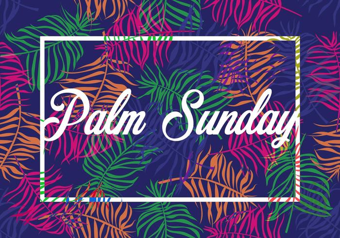 Bright Branches Palm Sunday Background vector