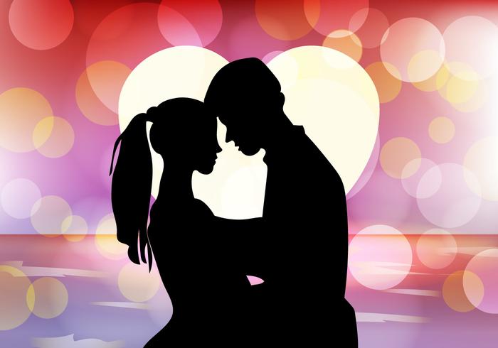 Wedding Proposal With Bokeh Background vector