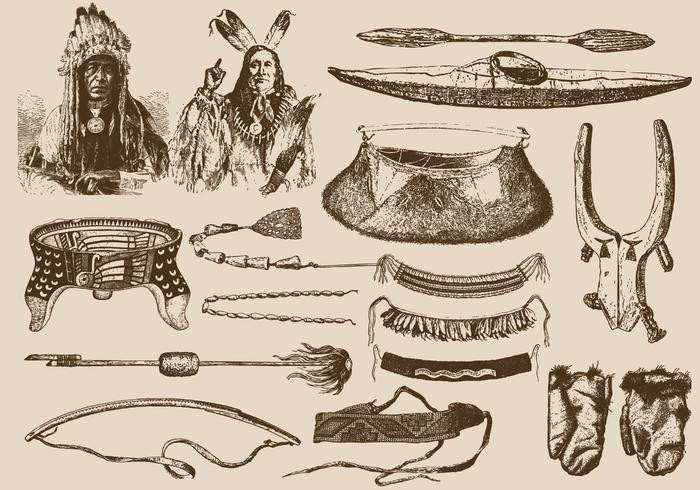 Native American Tools vector