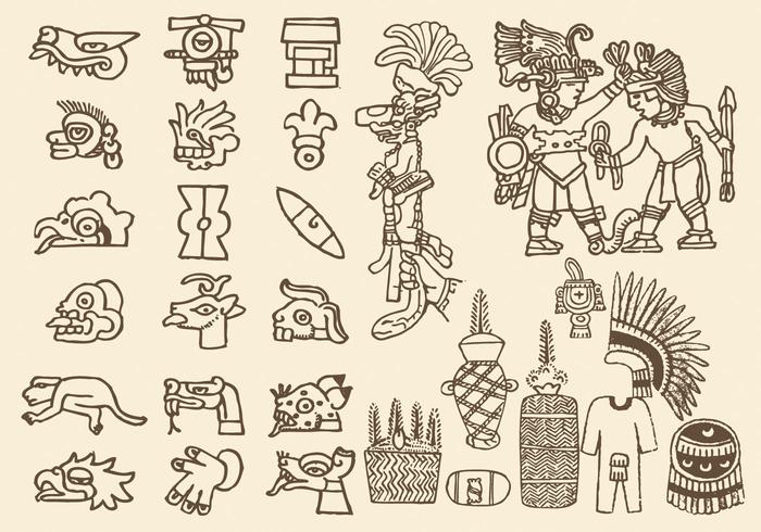 Pre Hispanic Symbols vector