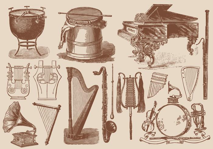 Instrumentos Musicales Clásicos vector