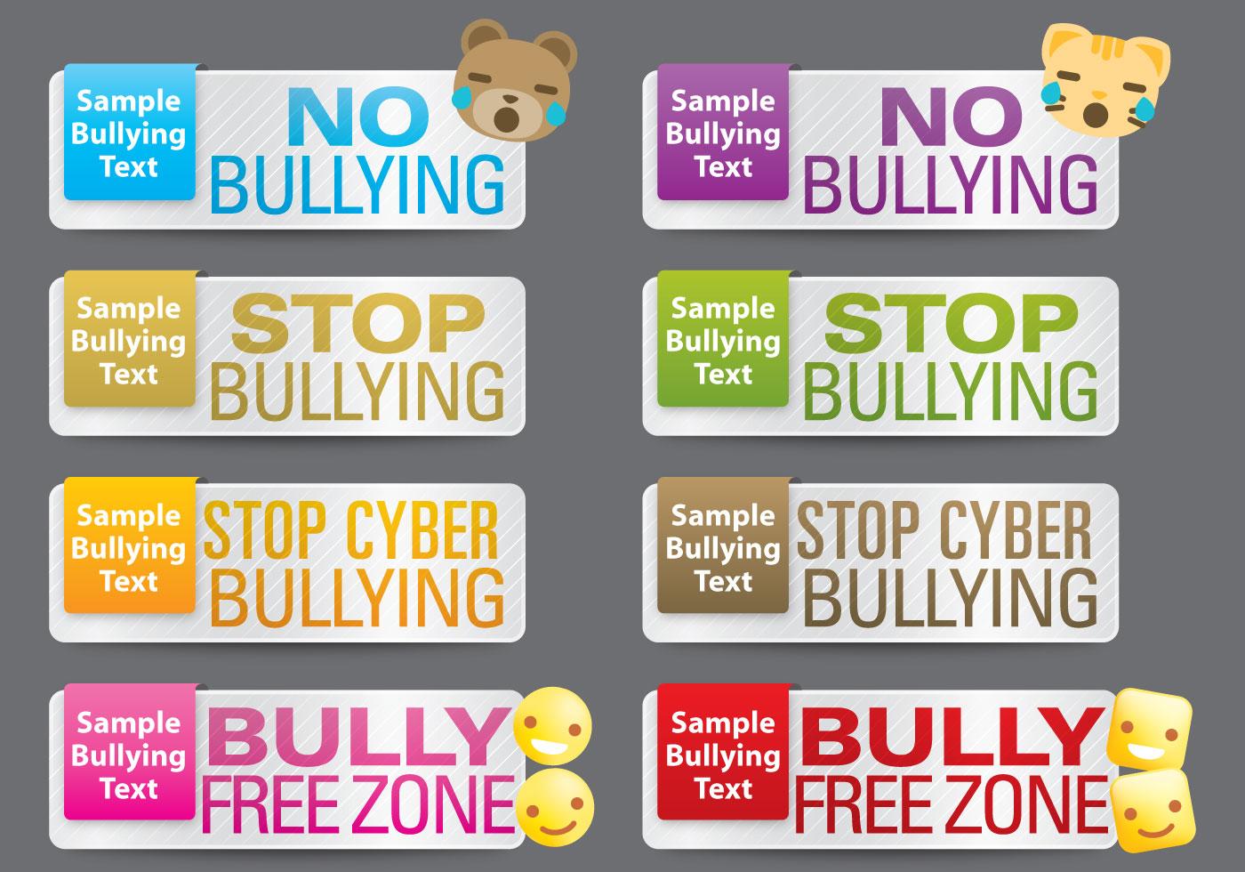Bullying Banners 125204 Vector Art at Vecteezy