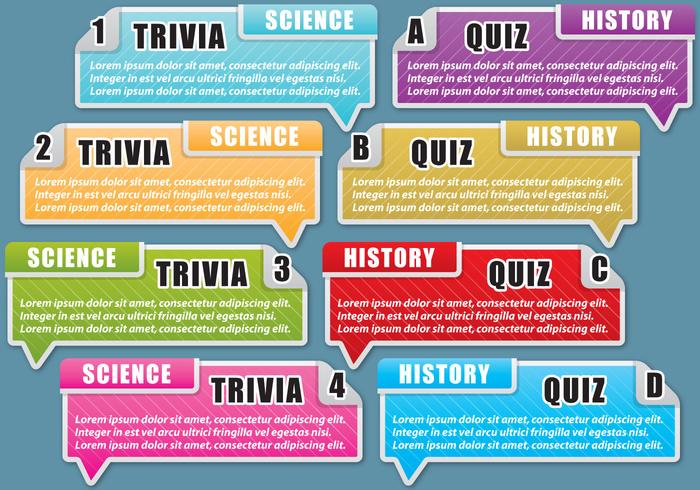 Trivia And Quiz Text Boxes vector