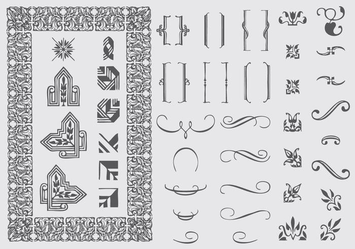 Typographic Ornaments vector