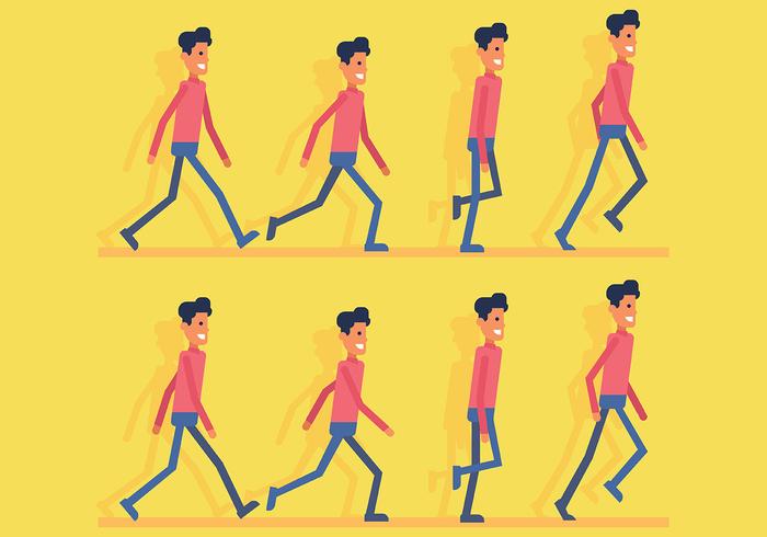 Free: Walking male illustration, Animation Walking Character Walk