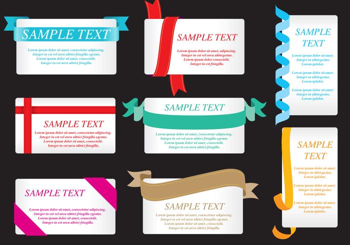 Ribbon Cards vector