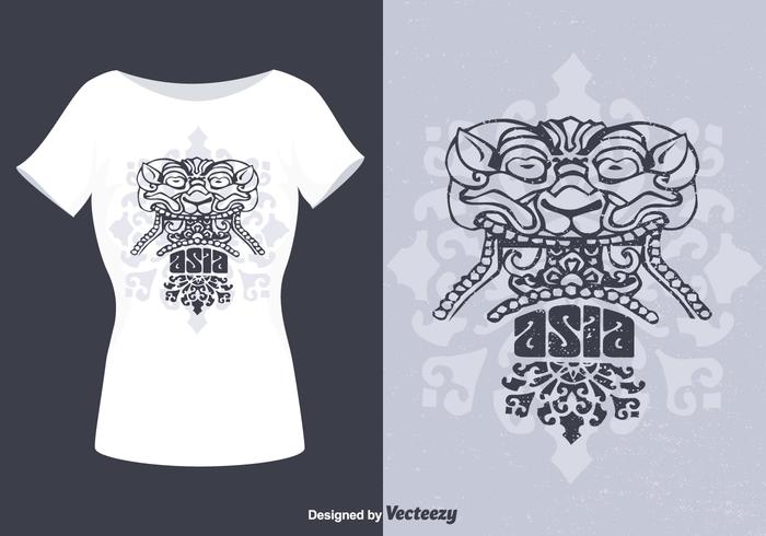 Diseño libre de la camiseta del vector del barong