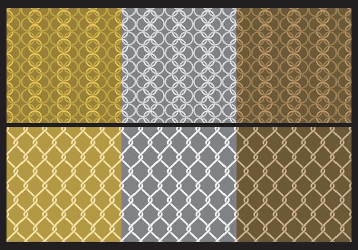 Patrones de Metal Chainmail vector