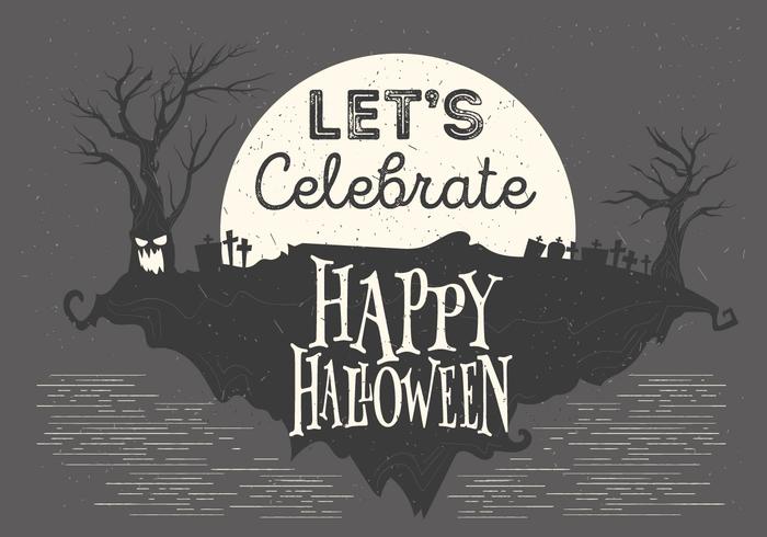 Vector Halloween Night Illustration Vector Halloween Night Illustration