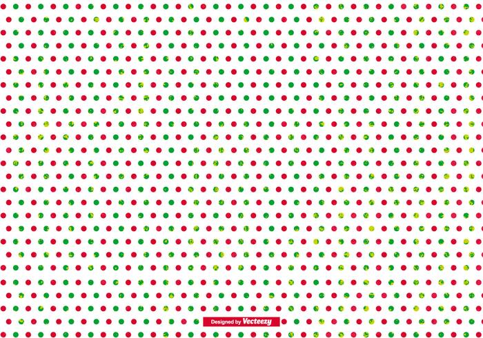 Grunge Polka Dot Christmas Background vector