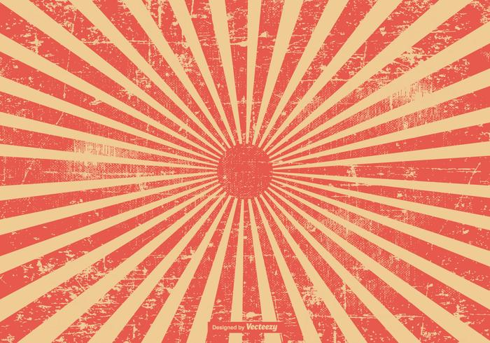 Fondo rojo del resplandor solar del estilo del Grunge vector