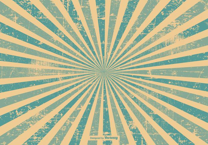 Blue Grunge Style Sunburst Background vector