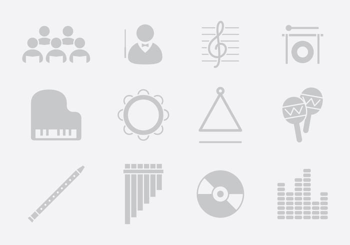 Gray Music Instruments vector