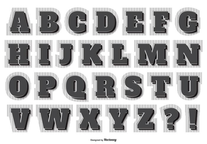 Retro Vector Alphabet