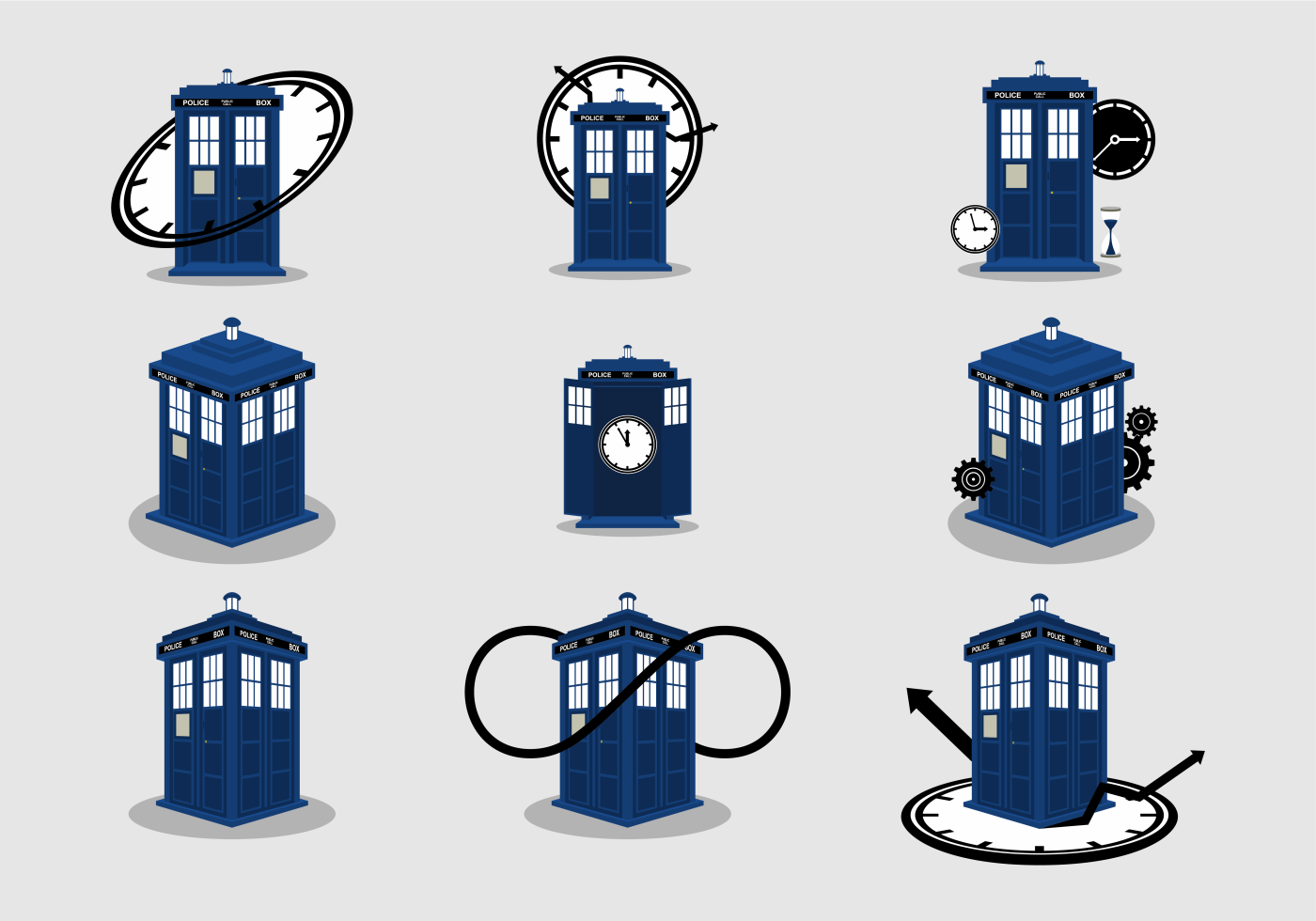 Download Police Box Tardis Vectors 125346 Vector Art at Vecteezy