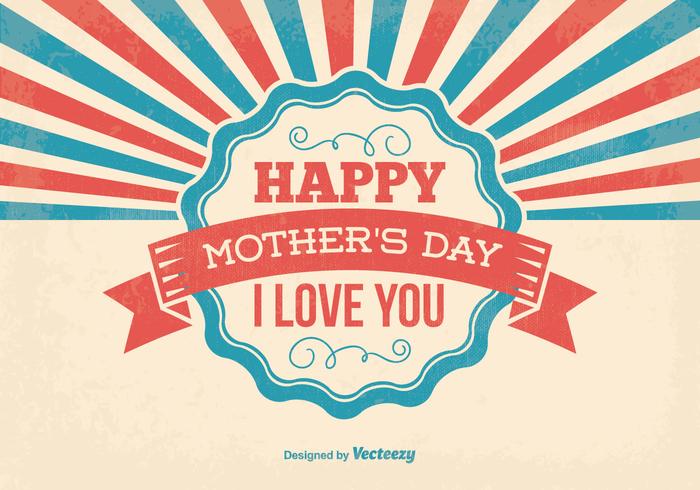 Retro Mother's Day Illustration vector