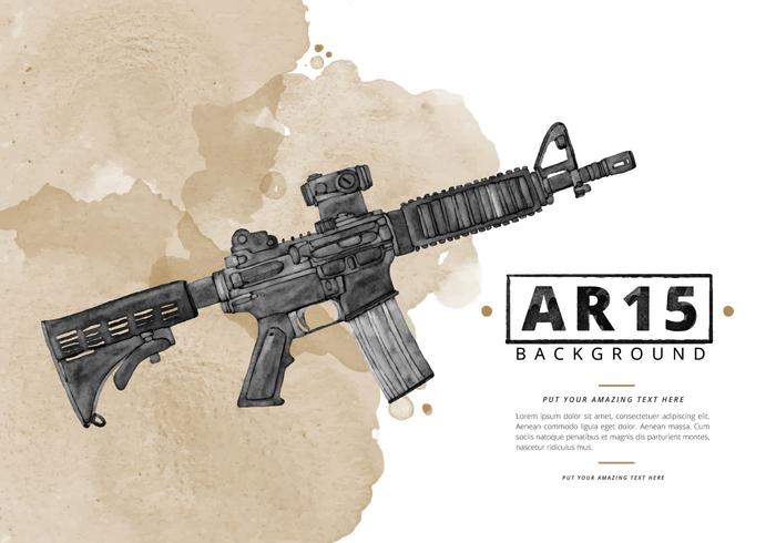 Free Ar15 Watercolor Background vector