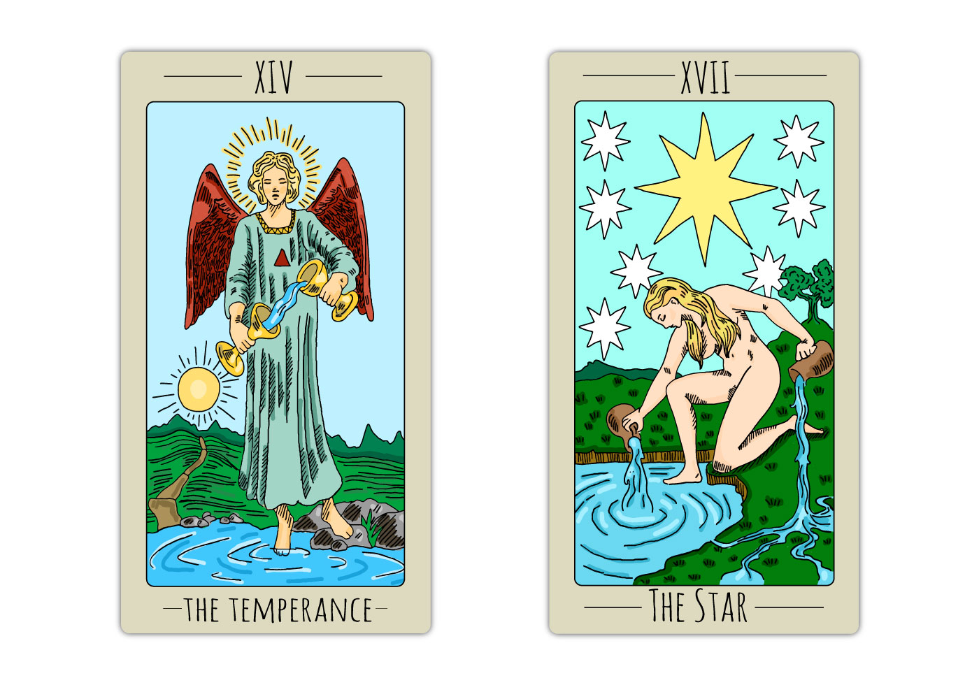 Tarot Moon Vector and Graphics Free Download