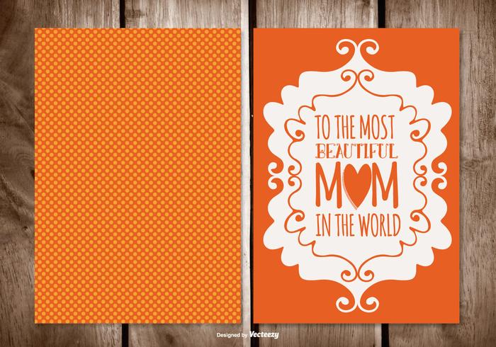 Cute Polka Dot Mother's Day Card vector