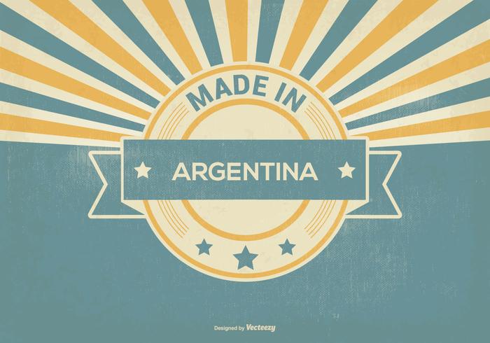 Retro Made in Argentina Illustration vector