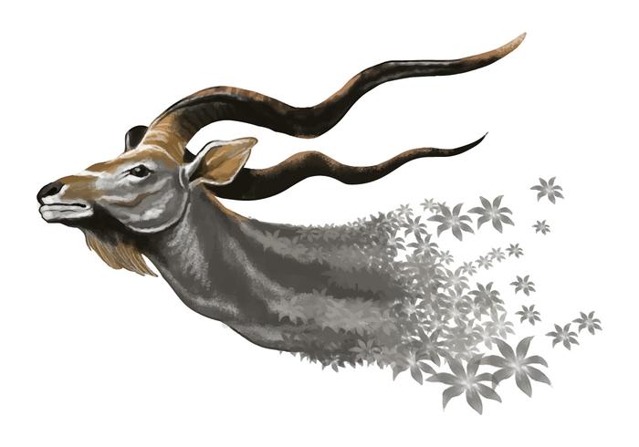 Whimsical Kudu Vector