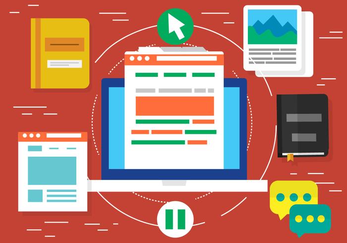 Free Flat Design Vector Elements and Icons Free Flat Design Vector Elements and Icons