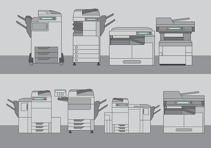 Photocopier Tool Set vector