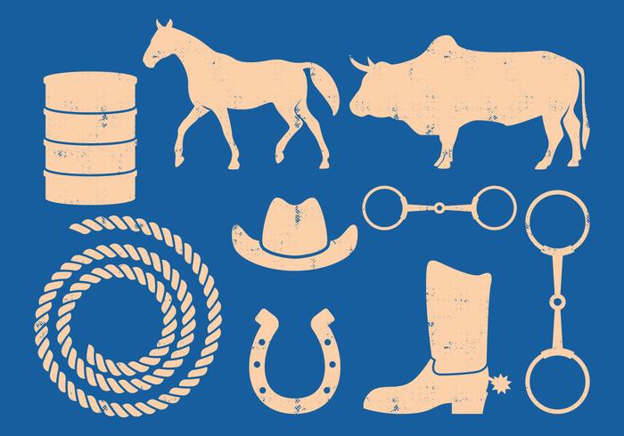 Barrel Racing Vector Icons