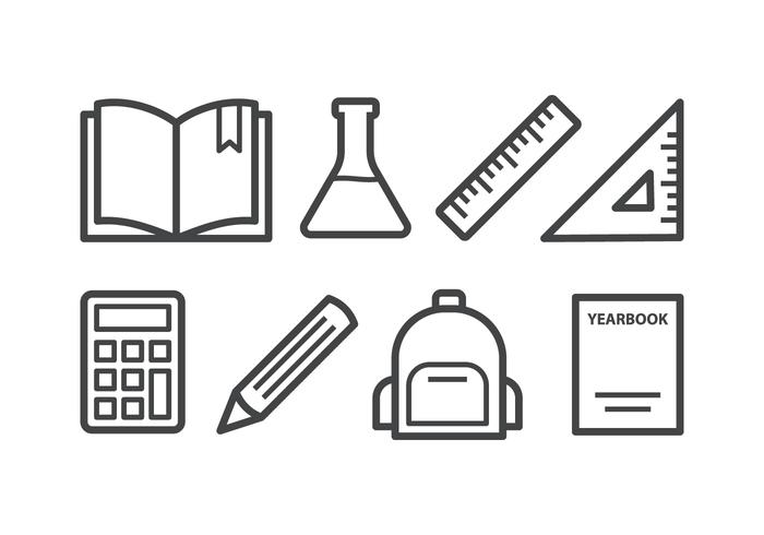 School Icon Set vector