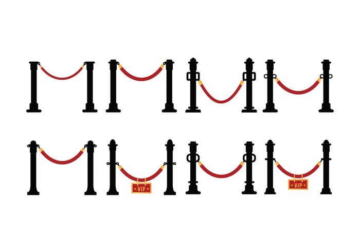 Free Velvet Rope Vector Set