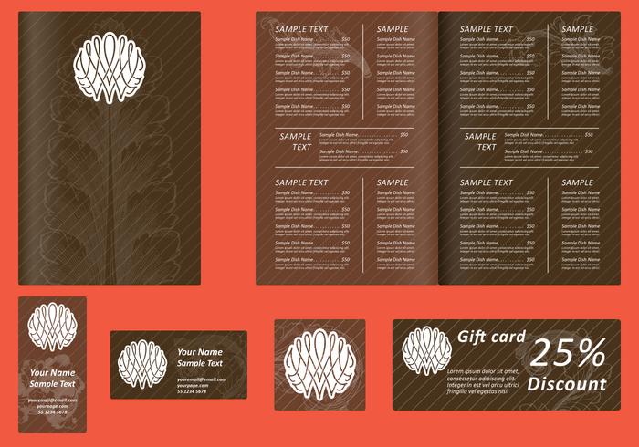 Brown Menu Templates vector