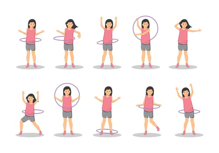 Free a Girl With Hula Hoop Vector Free a Girl With Hula Hoop Vector