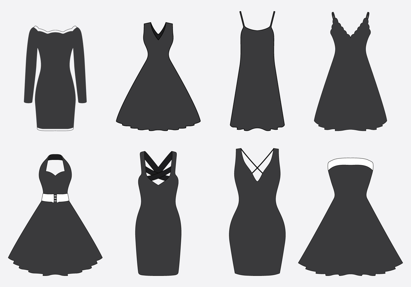 Black dress vector