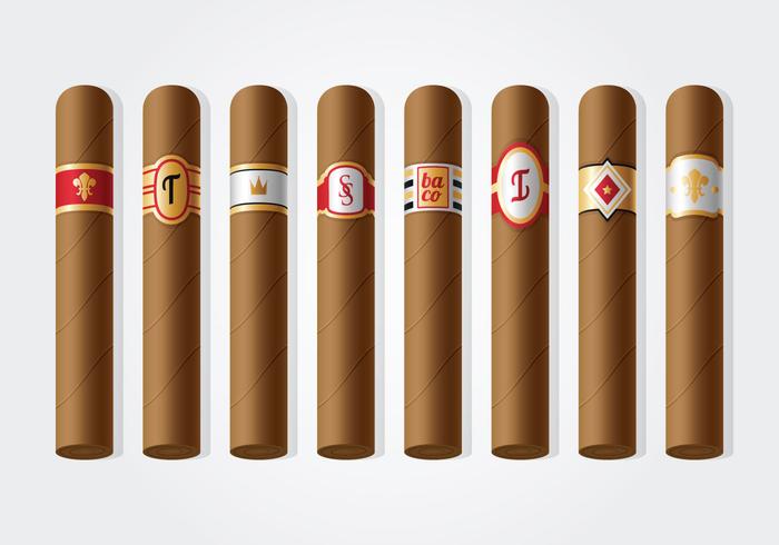 Vector libre de la etiqueta del cigarro