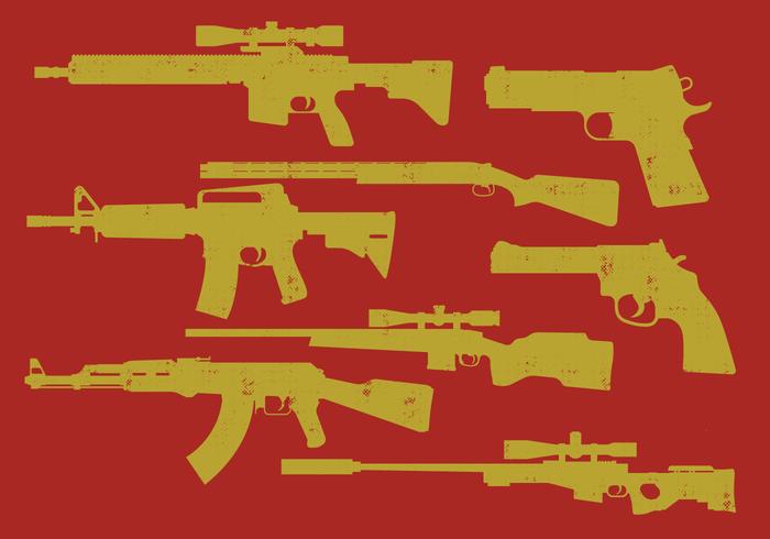 Iconos de armas vector