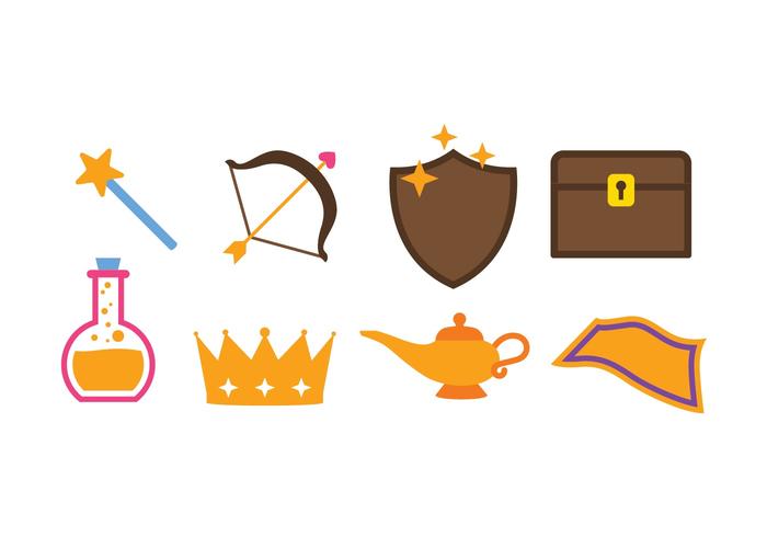 Fantasy Icon set vector